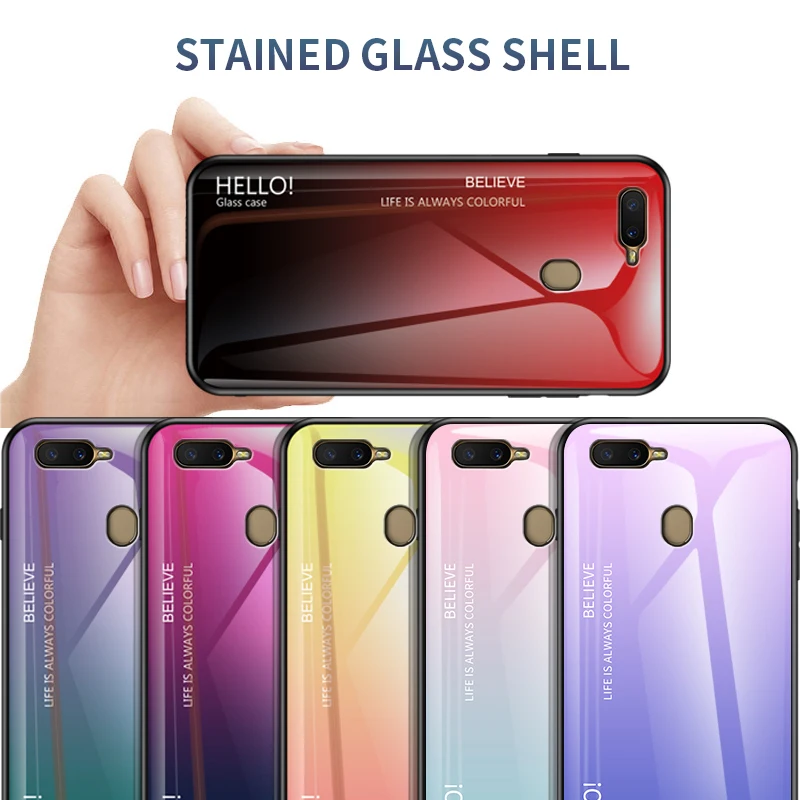 Модный витражный чехол для телефона OPPO A7 A5 A8 A3S A7X A1K задняя крышка F11 Pro F9 F7 F5 F3 K3