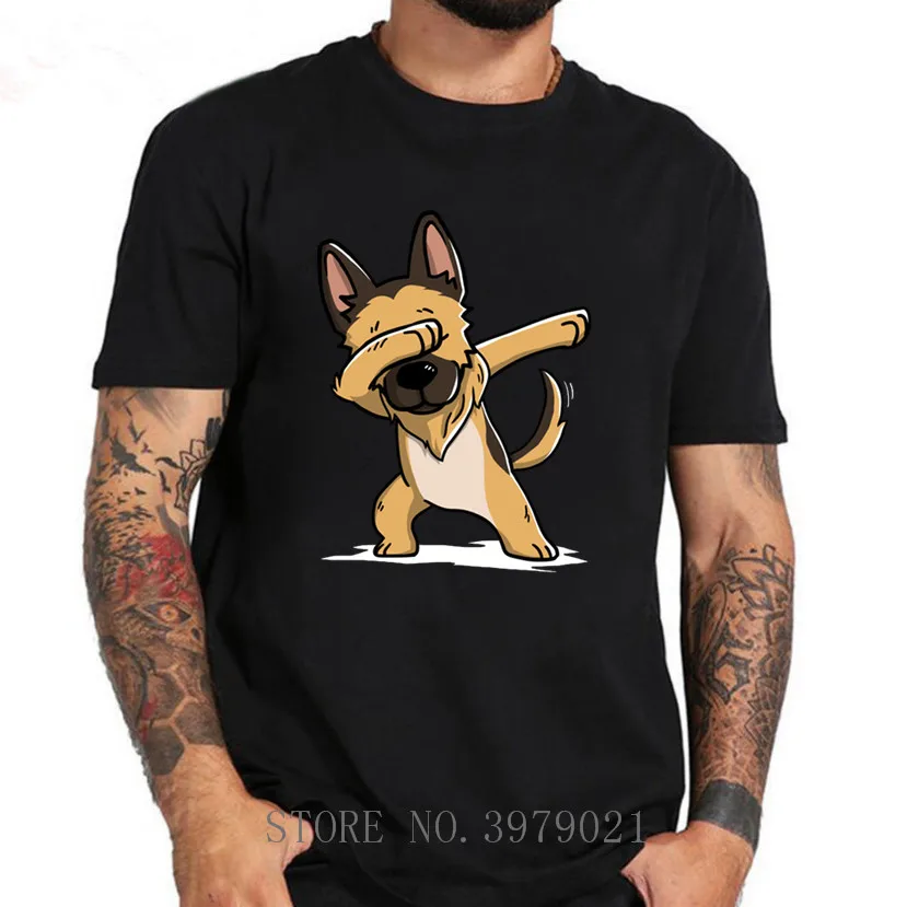 Пособия по немецкому языку Shepherd футболка Мопс вытирая забавные Camiseta унисекс 100%