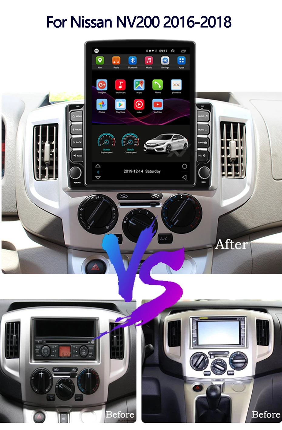 Автомобильный мультимедийный плеер экран 9 7 дюйма Android 10 0 GPS-навигация для Nissan NV200