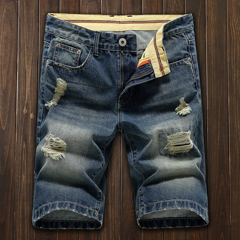 

Wimilous Casual denim shorts for men of the new young men's clothing of Skinny pants five minutes of pants