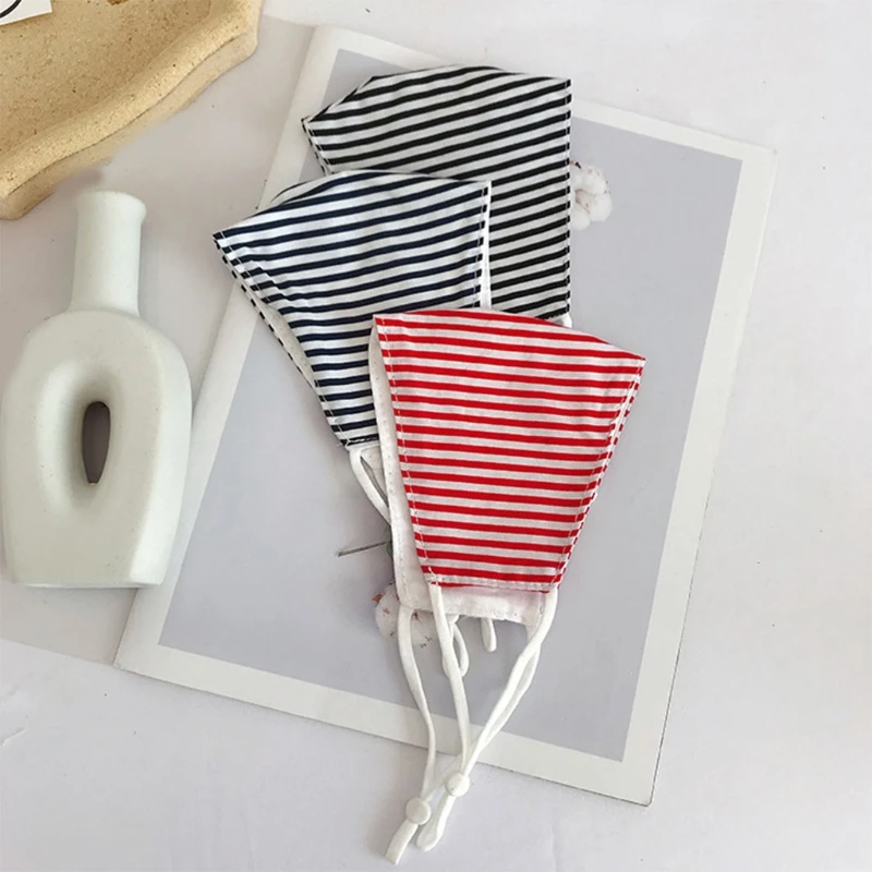 

3Pcs Vertical Stripes Print Mouth Mask Dustproof Protection Washable Face Cover