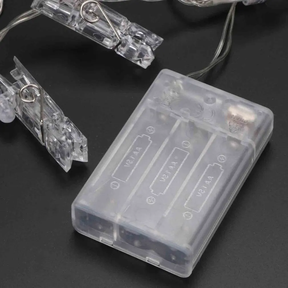 

10/20 LED Card Photo Clip LED String Fairy Lights Battery Operated Christmas Garlands Wedding Party Home Outdoor Decor Sale