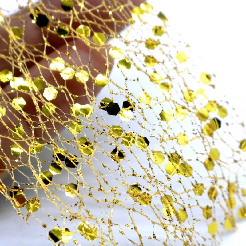 Тюль с блестками 10 ярдов | Дом и сад