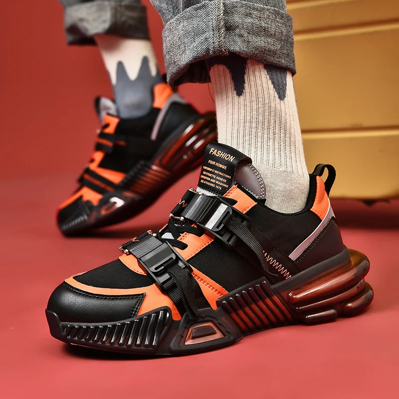 Fashio Buckle Strap Men Hip Hop Shoes Superstar Platform Men Sneakers High Quality Chunky Trainers Men Popcorn Running Shoes Man