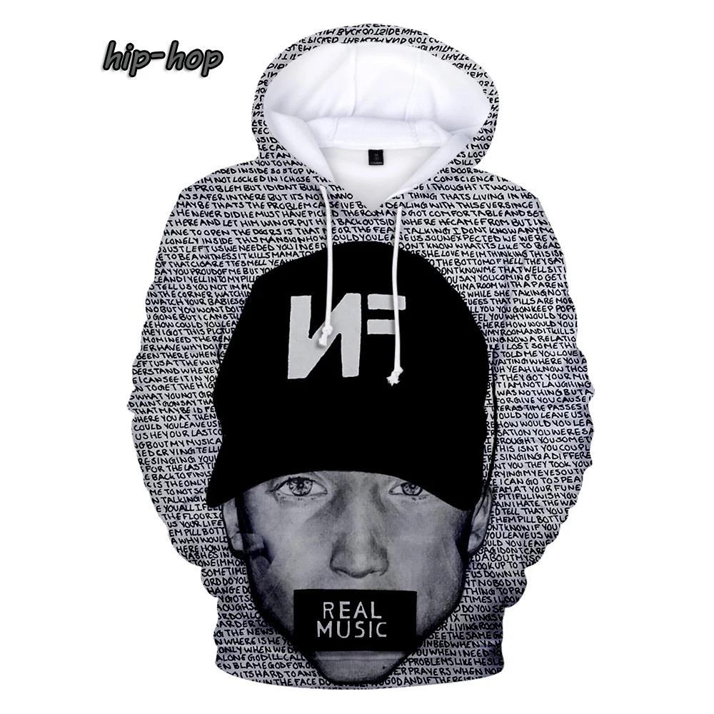 Feuerstein Rapper Nathan John NF хит 3D фанатская толстовка с капюшоном Толстовка для