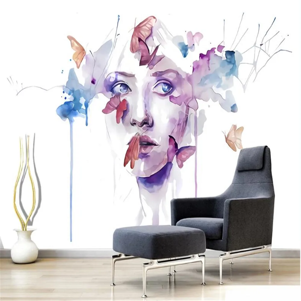 

milofi factory custom wallpaper mural 3D modern cool art hand-painted abstract beauty colorful close-up decorative painting
