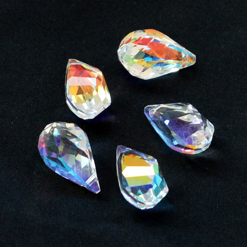 

Shiny AB Crystal Drop Pendants Austrian Glass Teardrop Faceted Beads Diy Making Earing Jewelry Necklace Accessories Wholesale