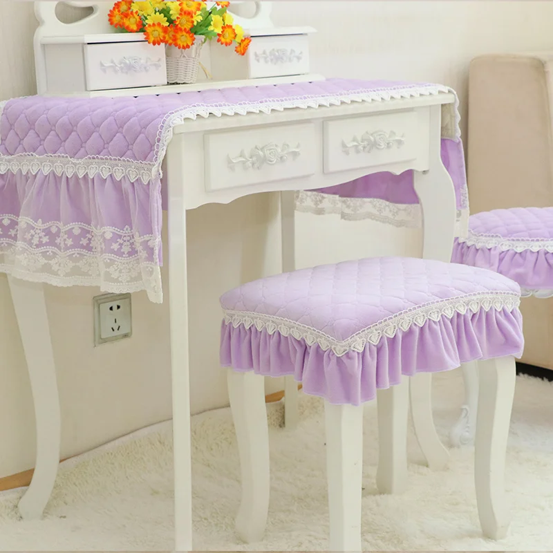 Suede cotton fabric princess Lavender purple   lace Round  p