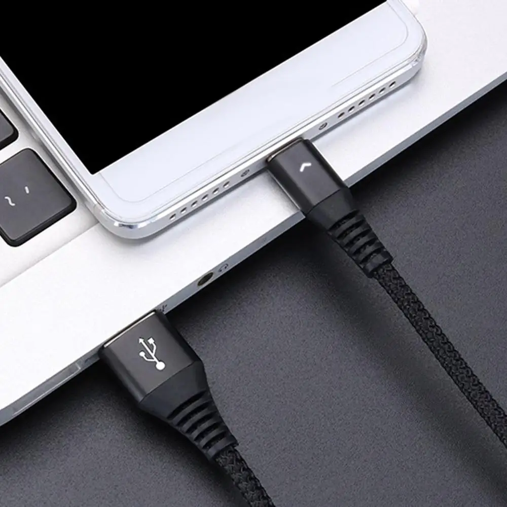 2.4A Type C кабель для быстрой зарядки мобильный телефон USB зарядный нейлоновый