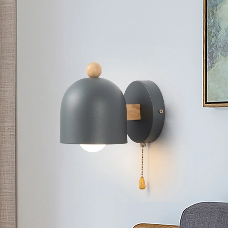 Nordic Macaron Wall Lights Sconces for Bedroom Bedside Wall Lamp Mirror Light Home Decor Modern Living Room LED Lighting Fixture
