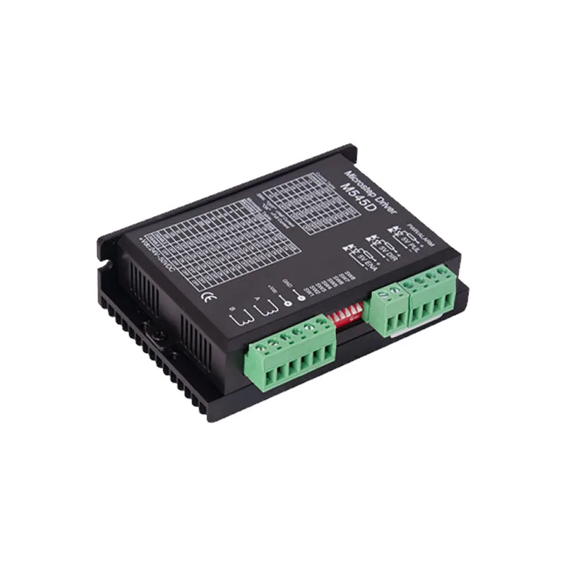 2 Phase Stepper Motor Driver M545D Suitable For Nema 23/Nema 34 Stepper Motor Current Range 1.5-4.5A Voltage 24-50VDC 200KHZ
2 Phase Stepper Motor Driver M545D Suitable For Nema 23/Nema 34 Stepper Motor Current Range 1.5-4.5A Voltage 24-50VDC 200KHZ