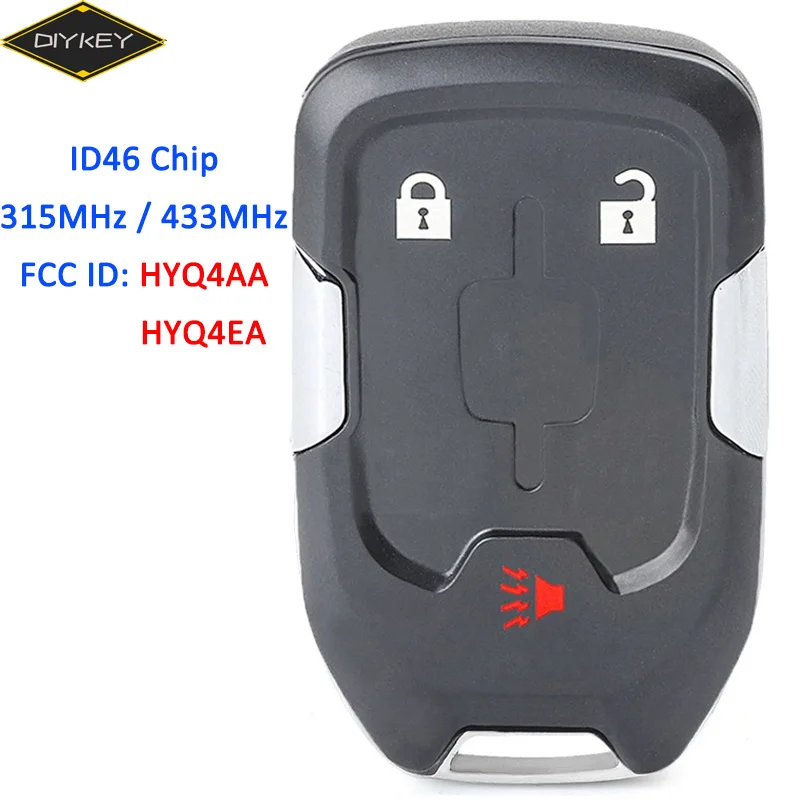 DIYKEY для GMC Acadia местности 2017 2018 2019 2020 дистанционный смарт ключ брелок 3 кнопки HYQ1AA