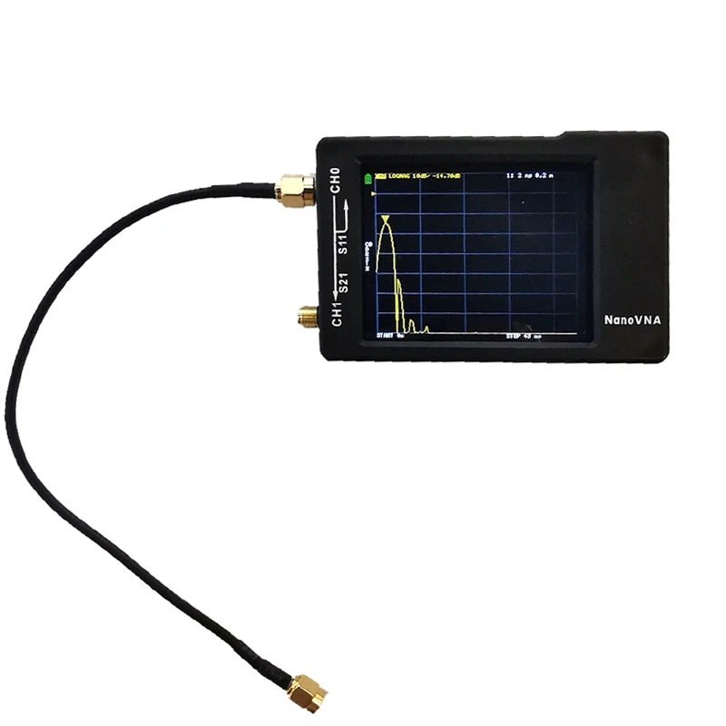 Векторный анализатор сети LCDHF NanoVNA-H HF VHF UHF 2 8 дюйма 50-1 5 ГГц антенны + аккумулятор 450