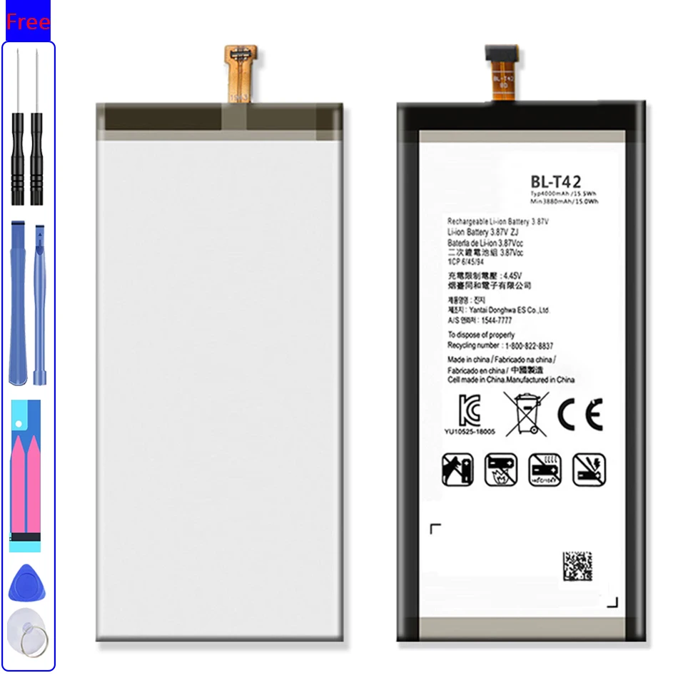 Bater&iacute;a de BL-T42 para tel&eacute;fono m&oacute;vil, herramienta gratuita para LG V50 ThinQ 5G V50ThinQ BL T42 LM-V500 V500N V500EM v500xm-0