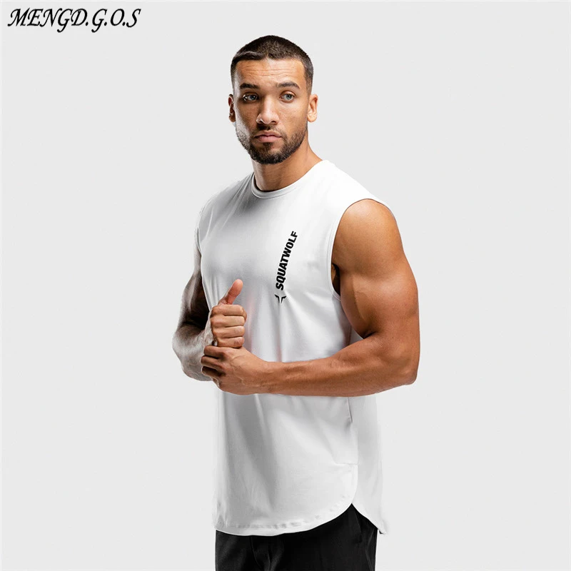 

2020 new men's summer fitness tops jogger men's exercise bodybuilding undershirt fashion men's clothing