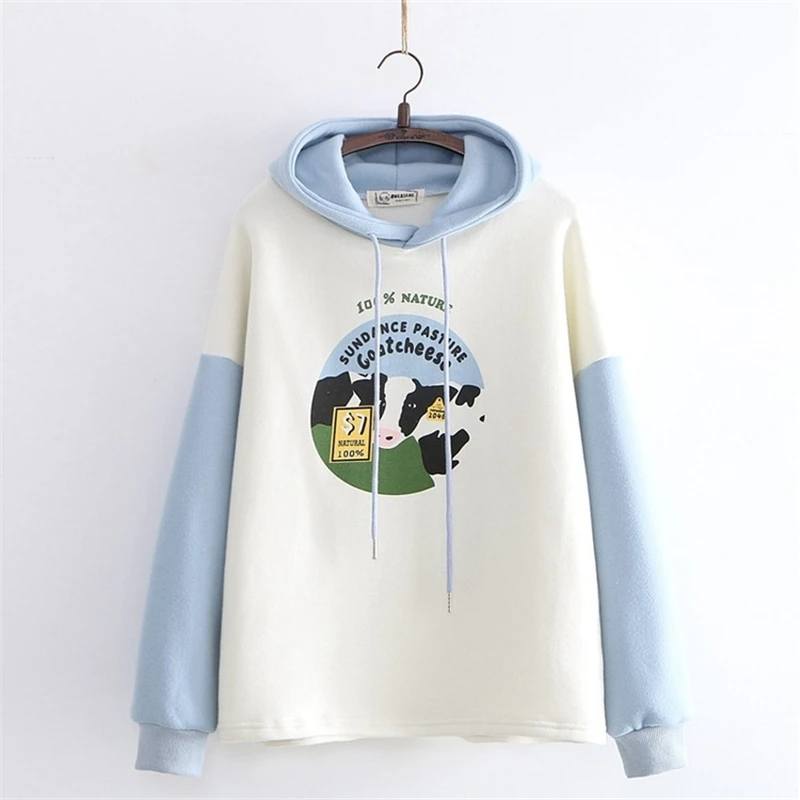 Женские толстовки с капюшоном Merry Pretty теплые и длинными рукавами в стиле