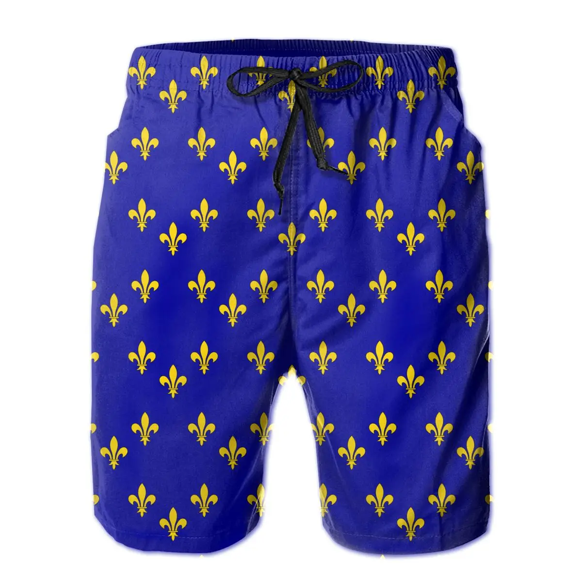 

Male Shorts Causal Flags of the regions of France Breathable Quick Dry Funny Geekrunning Traditional Flag Of Île-de-France