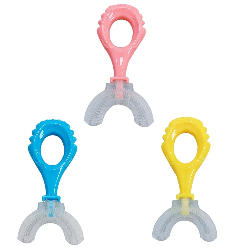 

Handheld 360 Degree U-shaped Baby Toothbrush Soft Silicone Teeth Brush Kids Teeth Cleaner Oral Care