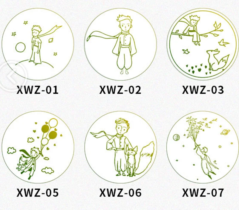 Рождественский восковый узор с принтом серия Little Prince значок металлический