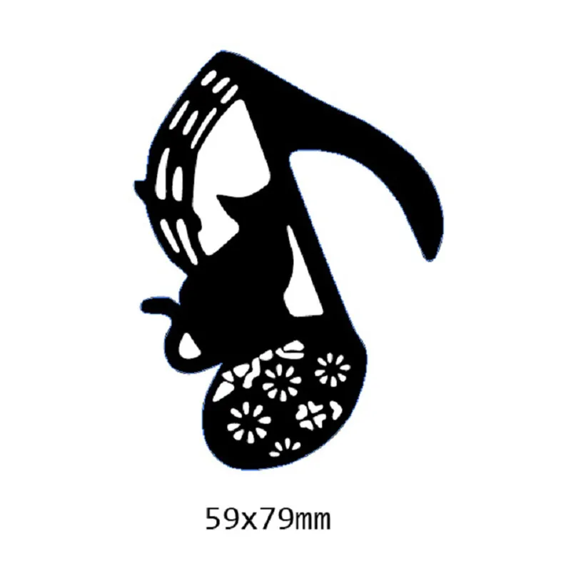 Grite 2019 музыкальные ноты Кот Металлические Стальные режущие штампы трафареты для