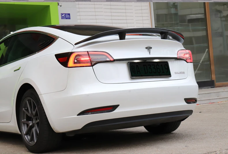 LUCKEASY крыло багажника из углеродного волокна спойлер для Tesla модель 3- купе производительность спойлер крыло самолета крыло хвост