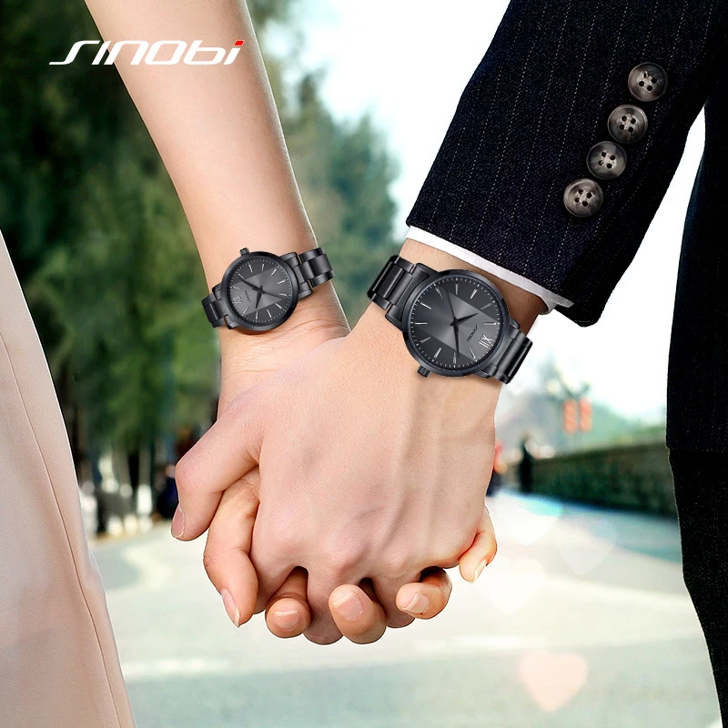 Sinobi New Fashion Lover Quartz Watches Simple Dress Man Woman Watch Couple Wristwacthes Wedding gift Clcok Relojes Homble 2020