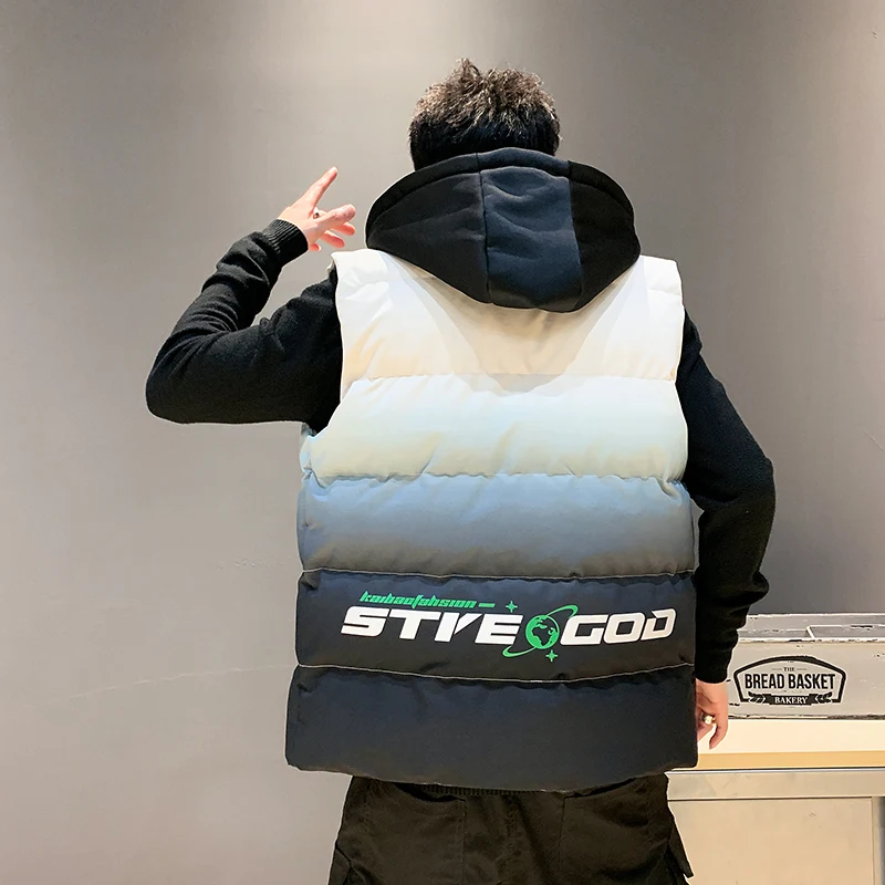 

2020 New Autumn Winter Down Vest Men Comfortable Simple Warm Down Coat Fashion Vest Size M-4XL Hip Hop Casual Down Jacket Male