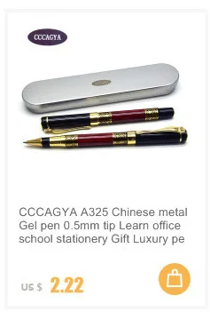 CCCAGYA B103, розовое золото, черная высококачественная металлическая гелевая ручка, роскошная подарочная ручка для учителя, для деловых встреч, школы, офиса, канцелярские принадлежности