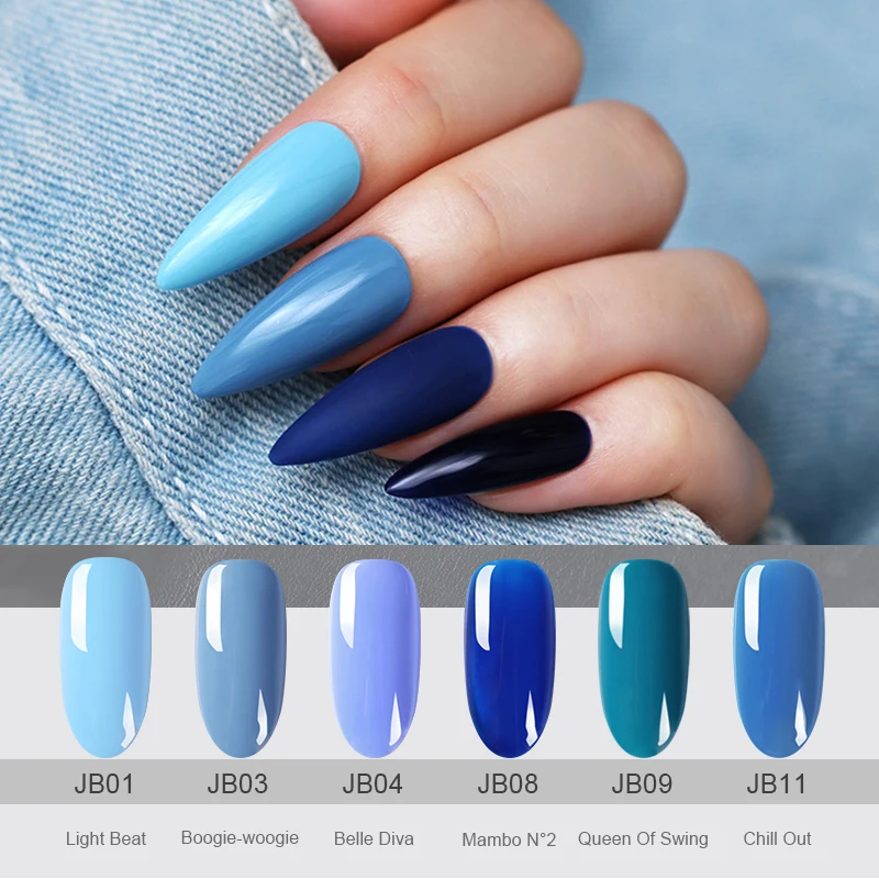 От BORN PRETTY 60 Цвет s Blue Series гель лак для ногтей Гель био Гели Soak Off УФ Лаки полу transparen