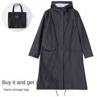 womens stylish waterproof rain poncho cloak raincoat with hood sleeves and big pocket on front