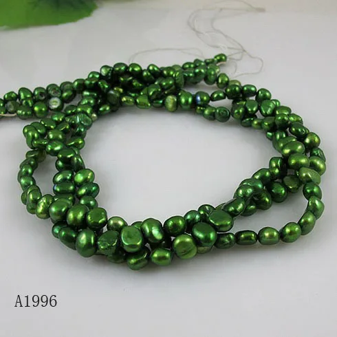 

New Arrival Loose Pearl Jewelry AA 4-5MM Green Baroque Freshwater Pearl Beads DIY Make For Pearls Necklace Bracelet Earrings