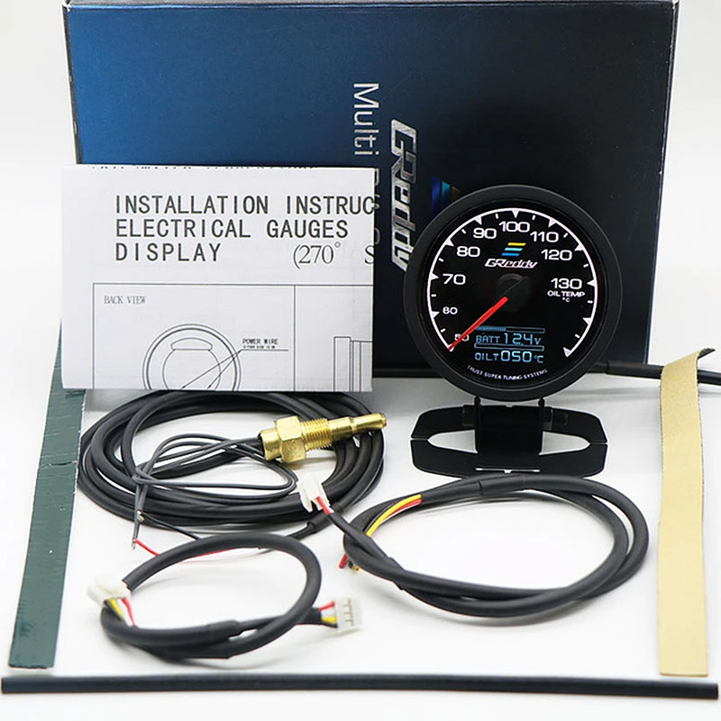 Спидометр GReddi Multi D/A lcd цифровой дисплей температуры масла автомобильный измерительный прибор 2,5 дюймов 62 мм 7 цветов в 1