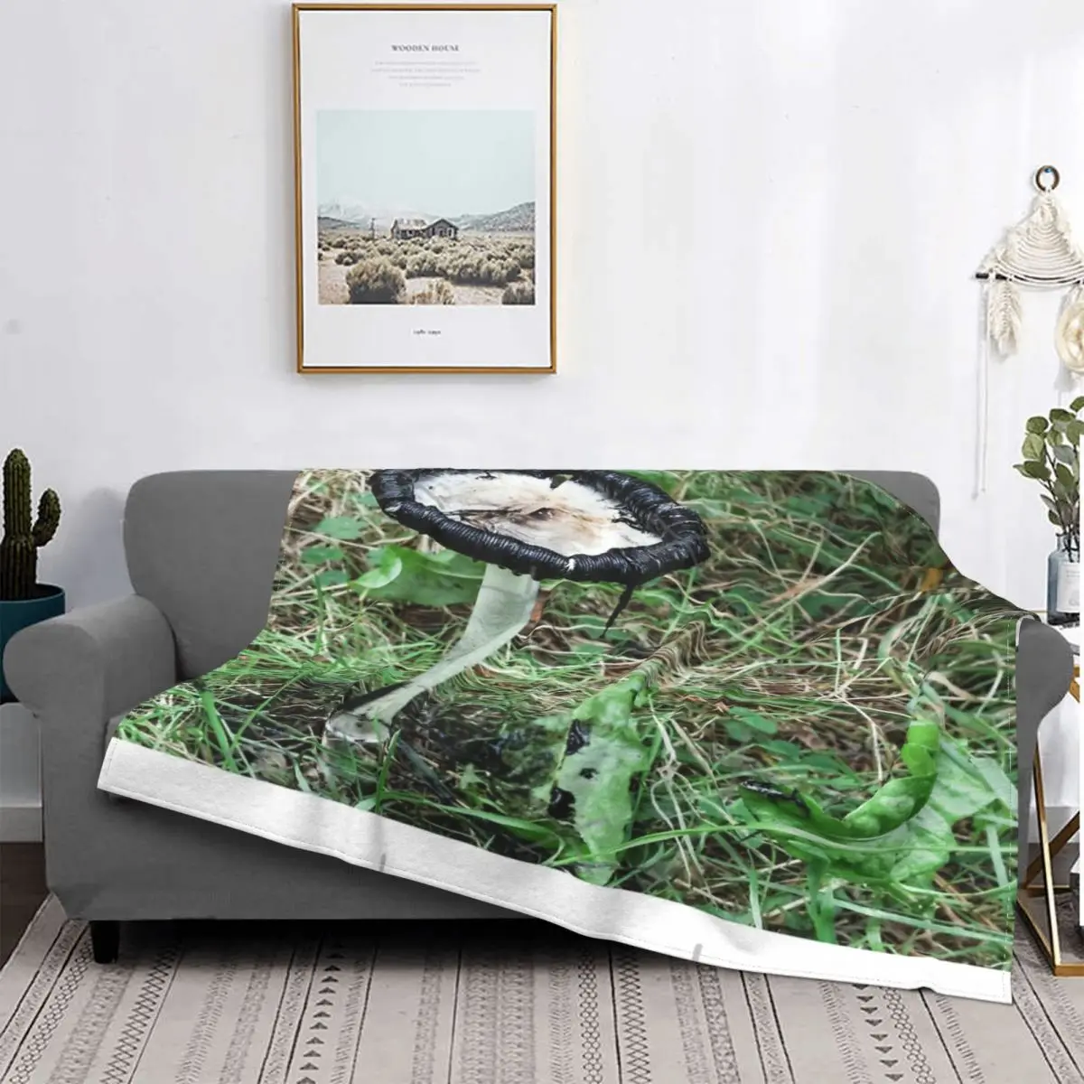 

Копия Coprinus Comatus, manta peluda, colcha para cama
