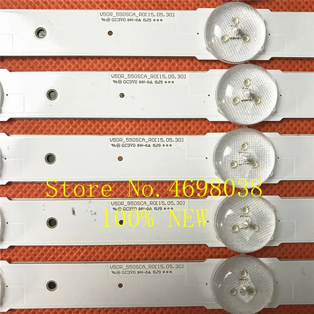 Newl Kit 18 шт. Светодиодная лента подсветки для Samsung UE55JU6800K UE55JU6870U V5DR_550SCA_R0 V5DR_550SCB_R0 BN96