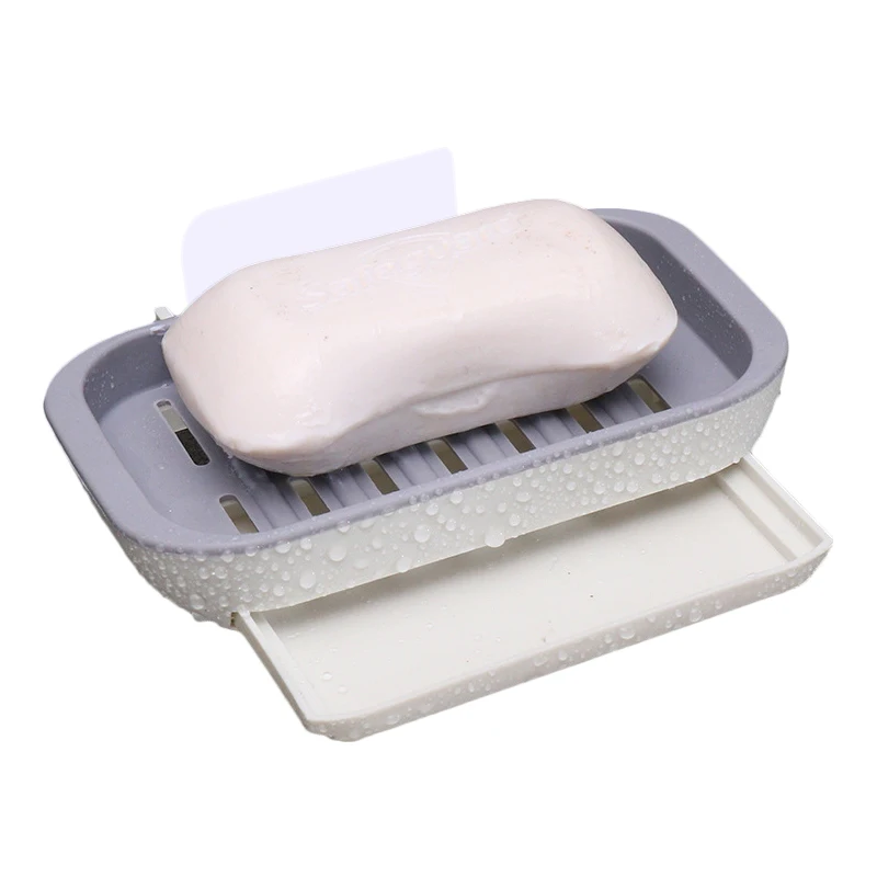 

High Quality Soap Holder Drainage Storage Finishing Racks Wall-Mounted Strong Seamless Stickers Hole-Free Soap Box Tray