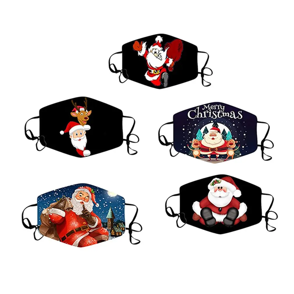 

Halloween Protective Mask Resuable Washable Halloween Style Printed Mask Breathable Dustproof Elastic Strap Mask