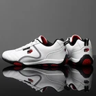 Мужская обувь для гольфа, водонепроницаемая, нескользящая, кожаная, спортивная