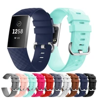 new 1pc watch strap for fitbit charge 4 bracelet sport watch bands silicone wristband for fitbit charge 33 se accessories