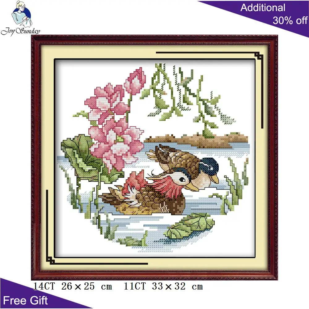 Набор для вышивки крестиком Joy Sunday D054(2) 14CT 11CT с изображением китайской утки и