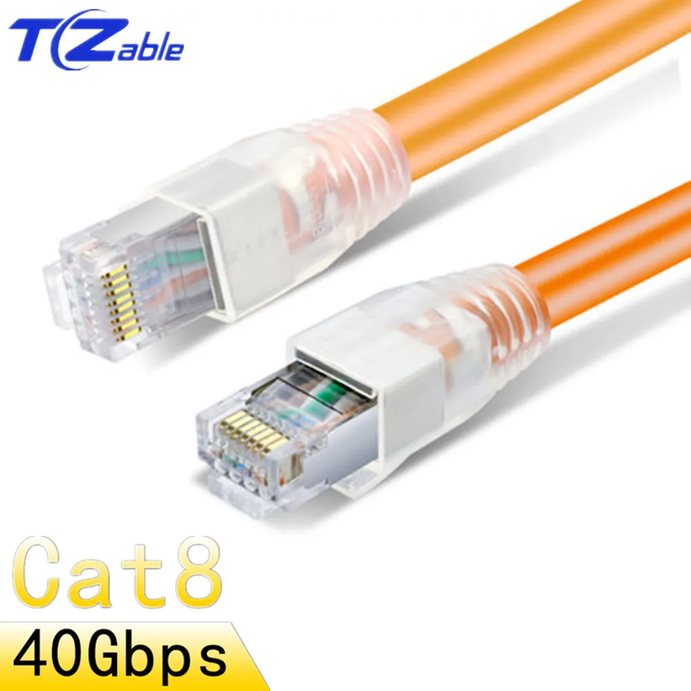 Сетевой Ethernet Кабель Cat8 RJ45 40G 2000 МГц 8P8C экранированный перемычка Lan кабели 1 м 2 3 5 8 10