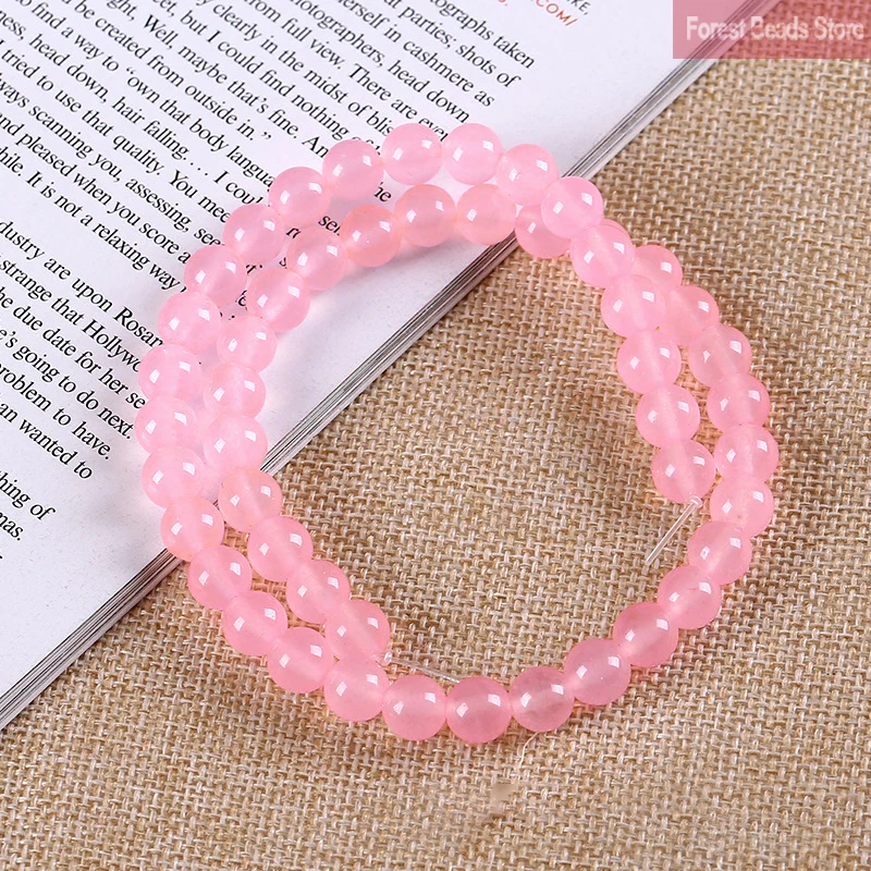 Бусины из натурального камня розовые яшма Jades круглые бусины разделители DIY