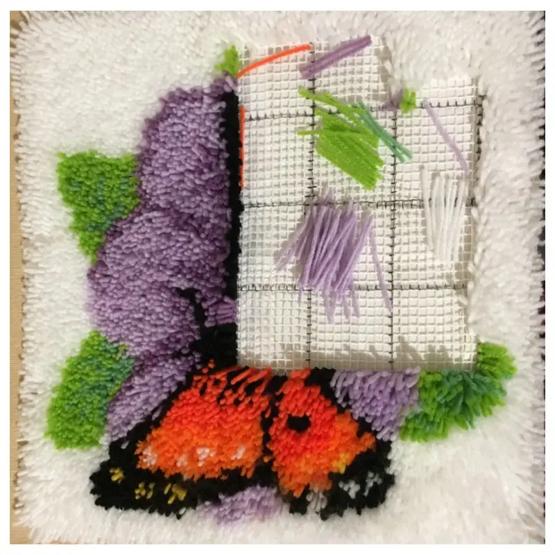 Full mesh embroidered cross stitch mosaic animals Coarse Wool Cross Stitch Carpet Embroidery owl Segment Pillow DIY | Дом и сад