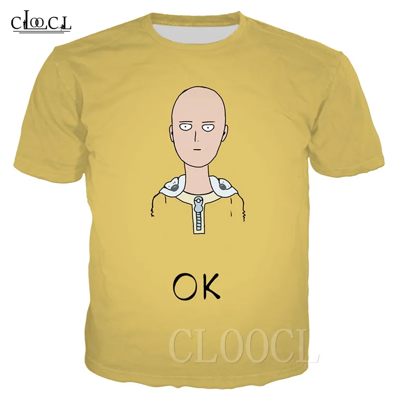 Мультфильм One Punch Man состоящие из футболки черного цвета и пуловеры 3D принт в стиле