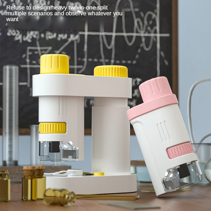 Детский портативный мини-микроскоп с увеличительным стеклом высокой четкости |