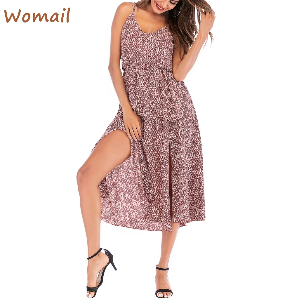 Женские платья открытая спина цветочный принт богемный Вадим длина до колена v