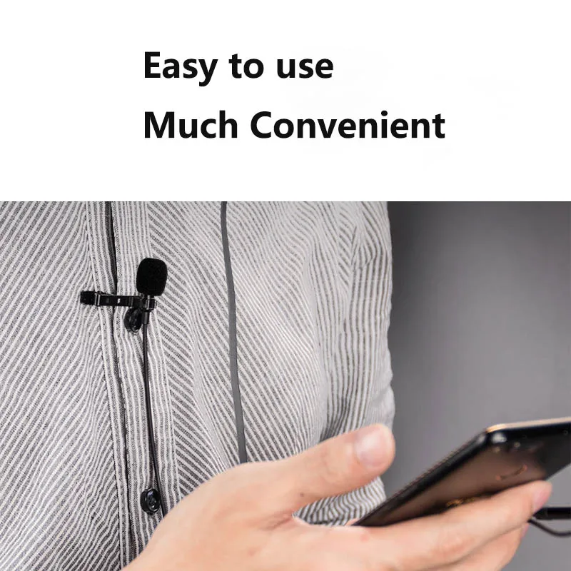 Петличный проводной конденсаторный микрофон с креплением на лацкане Тип C/порт