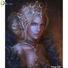 Алмазная 5D картина сделай сам, картина с изображением красивой Феи эльфа, королевы, полноразмерная мозаика сделай сам с круглыми стразами, вышивка крестиком, постер для домашнего декора