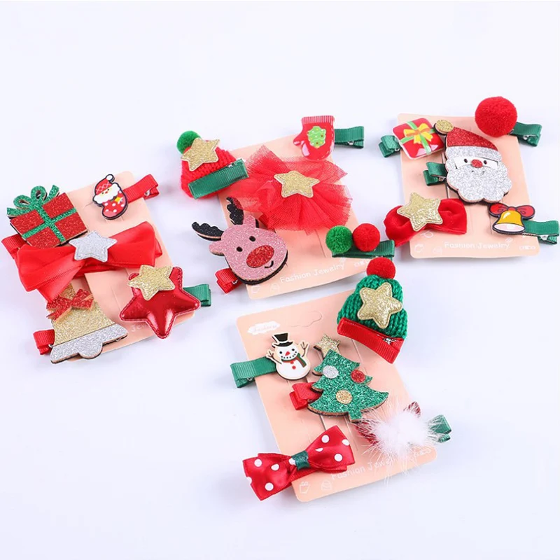 

Christmas Santa Claus Pet Accessories for Small Dogs Animals Cute Elk Puppy Dog Hair Accessories Kid Hairpin Mascotas Supplies