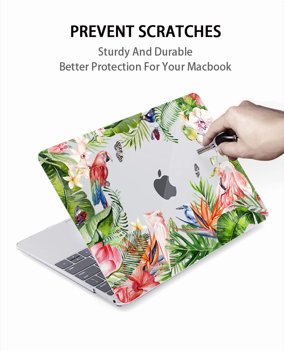MTT чехол для ноутбука с цветочным узором и кристаллами для Macbook Air 11 13 Pro retina 13 15 дюймов с сенсорной панелью, Жесткий Чехол для ноутбука