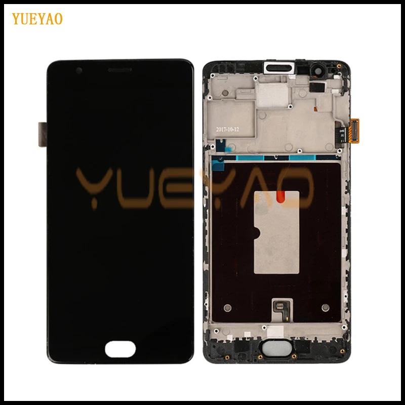 ЖК дисплей 5 дюйма для Oneplus 3 T детский Замена с рамкой A3010 A3000 three|Экраны мобильных